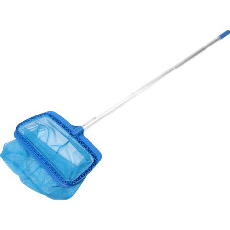 Filet D'écumage de Piscine avec Poteaux Réglables, Râteau à Feuilles Mailles Fines pour Piscines, Bains Remous, Spas, Piscines Creusées Hors Sol, Nettoyage en Profondeur - (1/5)
