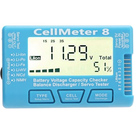 Testeur de capacité de batterie numérique, testeur de tension pour cellules LiPo Life Li-ion NiMH Nicd (1/5)