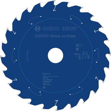 Bosch EXPERT Wood cordless Circular Saw Blade 216 x 2/1.4 x 30 mm T24 2608902163 (1/4)