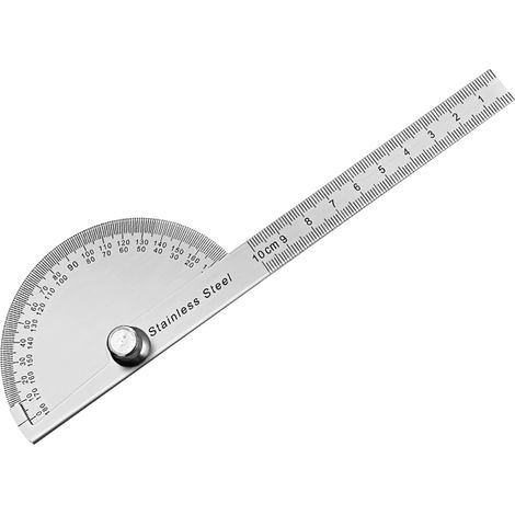 Goniometer, Edelstahl, 0–180°-Drehung, Einstellschraube, gut lesbare Skala, Holzbearbeitung (1/5)