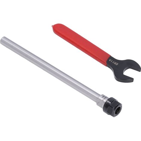 Rallonge porte-outil queue droite ER11 mandrin pince avec clé accessoires fraisage CNC C10-ER11A-150L 150mm acier 40Cr (1/5)