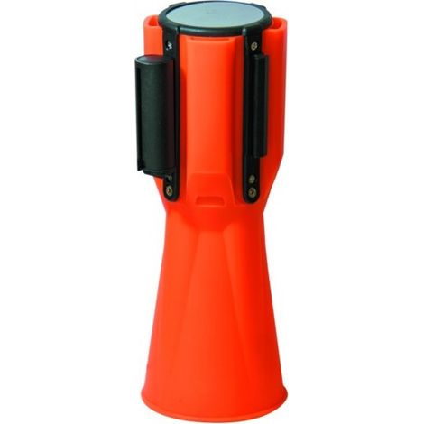 Dérouleur de sangle pour cônes - Longueur de sangle : 3 m - Largeur de la sangle : 50 mm - Coloris de sangle : rouge et blanche - TALIAPLAST