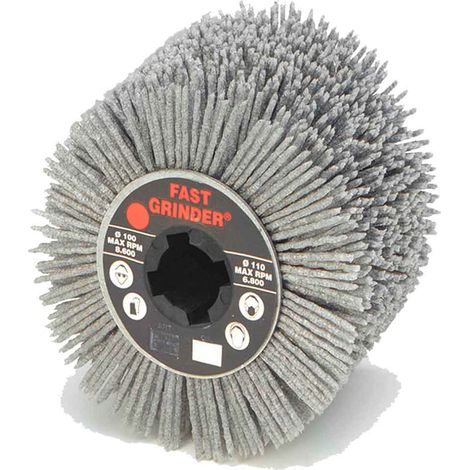 Roue en fil de nylon pour satineuse 100x100x 191 mm grain 80