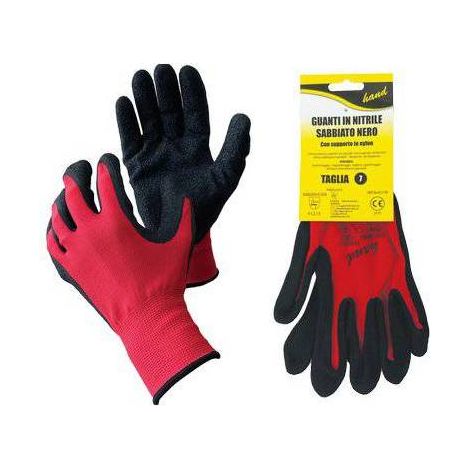 GUANTE DE GOMA RUGOSA NEGRO HV MANO