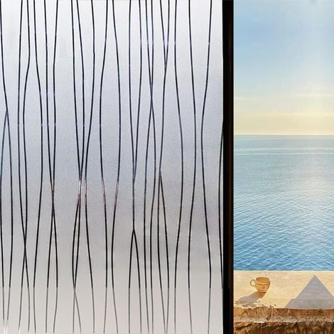 – Film fenêtre anti-regard occultant électrostatique 45x200 cm – PVC respectueux de l'environnement – Repositionnable sans résidus (1/5)