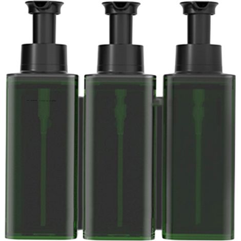 Soavoa Distributeur Savon Mural YW-310 3 Chambres Étanche Anti-Fuite pour Salle de Bain et Cuisine Vert Foncé (1/4)