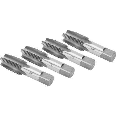 4 tarauds manuels M27 en acier allié à goujures droites, filetage métrique pour perçage (1/5)