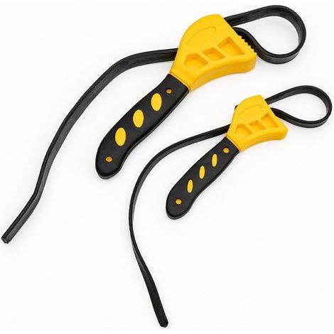 Einfacher, verstellbarer Gummiband-Ölfilterschlüssel für Filter mit 2,5–10 cm Durchmesser, geeignet für Kfz- und Rohrleitungsarbeiten (1/4)