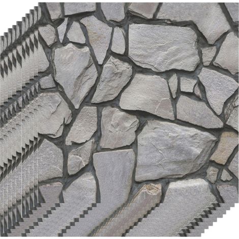 Papier peint 3D en briques noires, résistant à l'eau et à l'humidité, autocollant, amovible, en PVC, pour salon, salle de bain, cuisine, plan de travail. (1/5)