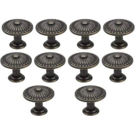 Poignée De Tiroir - Alliage D'aluminium Et Acier Inoxydable - 25 mm - Pour Armoire Cuisine Chambre Enfant - Lot De 10 (1/4)