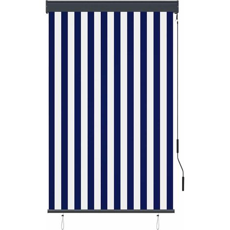 Maison Exclusive - Tenda a Rullo per Esterni 100x250 cm Blu e Bianca (1/5)