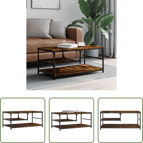 Wohnzimmer Couchtisch - Couchtisch Räuchereiche 90x49x40 cm Holzwerkstoff (1/5)