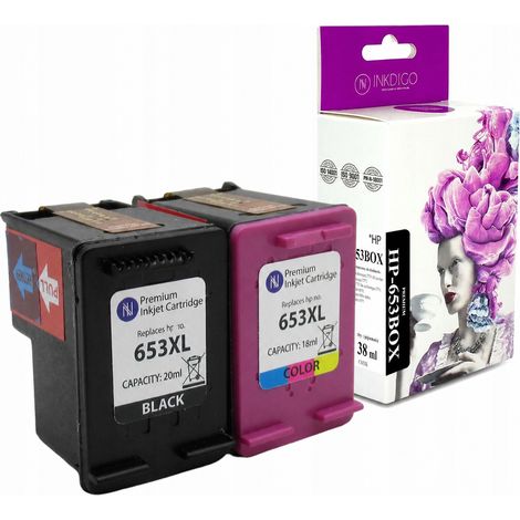 Inchiostro Inkdigo 653 XL compatibile con HP DeskJet PlusInkAdvantage6475 certificato TÜV (1/5)