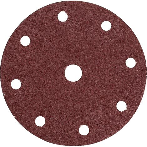 Dischi abrasivi velcrati Ø150 mm Grana 180 legno/metallo (10 pz) – MAKITA P-31974