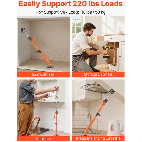 Étai de Soutien Télescopique 64 5-115 cm Poteau de Support (1/5)