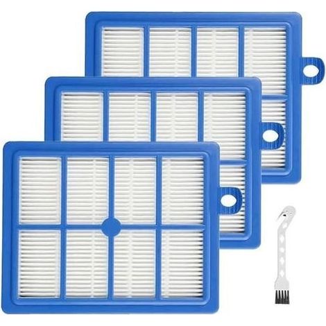 pair 3 Pièces Filtre de Rechange Ensemble d'accessoires pour Aspirateur AEG VX6 VX7 VX8 VX9 LX7 LX8 LX9, Remplace AEG AFS1W (3 Filtres + 1 Brosse de Nettoyage) (1/5)