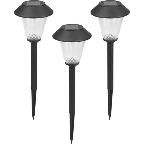 Lot de 3 spots à pointes St. Tropez solaire noir - LWE28309 (1/4)