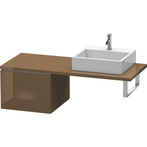 Consolle bassa L-CUBE 520x547x400mm marrone oliva lucido