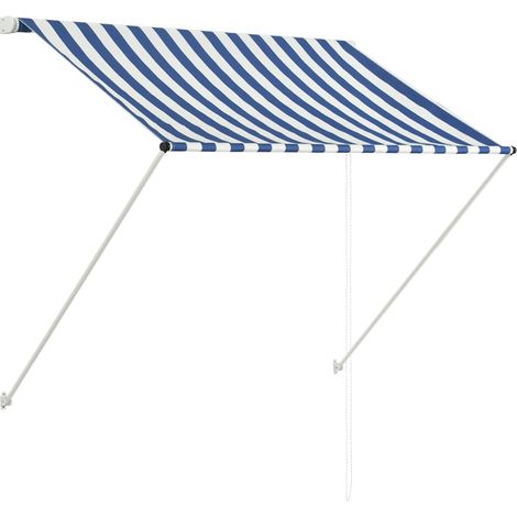 Maison Exclusive - Einziehbare Markise 100×150 cm Blau und Weiß