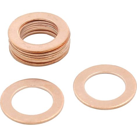 Rondelle Cuivre 10pcs pour Joint pour Carter Étanchéité 15mm (1/3)