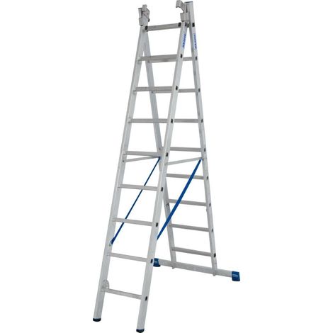 Krause Aluminium-Mehrzweckleiter STABILO mit Treppenfunktion 6,85 m Viel-/ Mehrzweckleiter