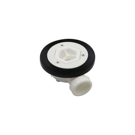 Bonde de douche, inspectable, sans couvercle, hauteur 60 cm, convient pour trou de receveur de douche Ø 90 mm, couleur blanc (1/3)