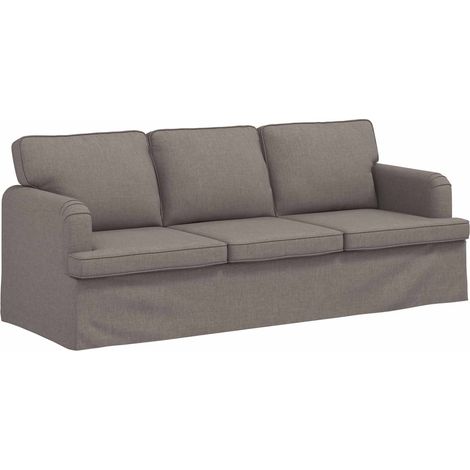 Canapé Taupe 201 x 80 x 85 cm tissu (1/5)