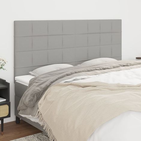 Tête de lit Gris clair 160 x 5 x 118/128 cm Tissu (1/5)