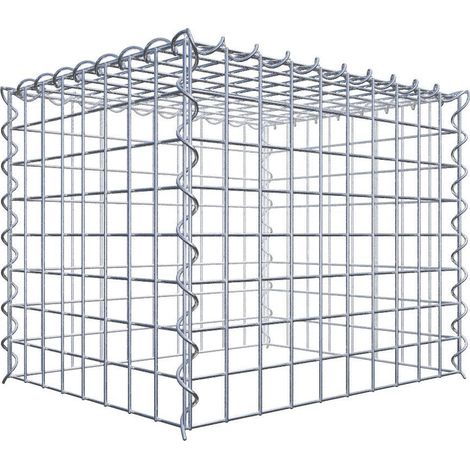 Gabiondeco - Gabion - Element de prolongation en hauteur 50 cm x 40 cm x 40 cm (L x H x P). maille 5 x 5 cm. Spirale. Attention : il manque une grille - Made in Germany (1/5)