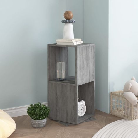 Armoire rotative Bibliothèque  Armoire de rangement Gris béton 34,5x34,5x147,5 cm Aggloméré 85307 (1/5)