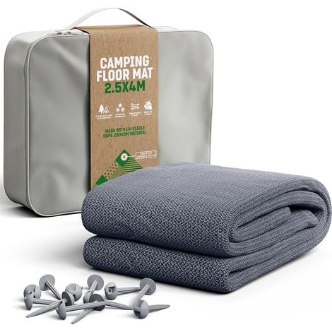 Tapis d’Auvent Gris/Bleu - Tapis Camping Extérieur Robuste (1/5)