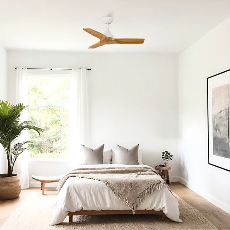 MORELOS MINI Ventilateur blanc sans lumière Ø91 (1/4)