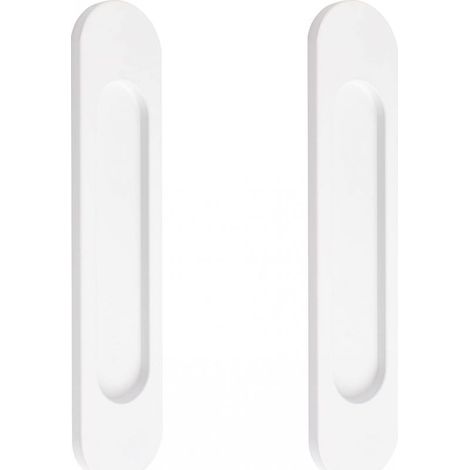2PCS 15cm Silver Oval Sliding Door Handle, Self-Adhesive Aluminum Flush Door Handle for Sliding Barn Doors, Windows and Closets, No Drilling Required (1/3)