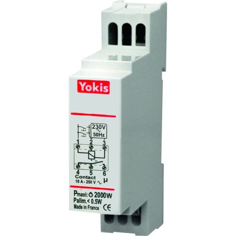 Yokis – Télérupteur temporisé 2000W 10A 230V – Installation simplifiée derrière poussoir – Fonctionnement silencieux – MTR2000M