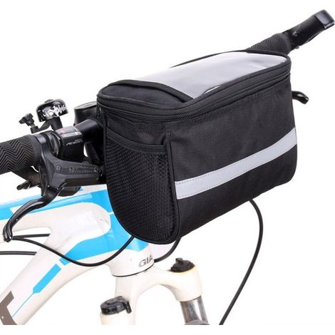 Bolsa para manillar de bicicleta, impermeable, bolsa para cuadro de bicicleta, apta para bicicletas. (1/5)