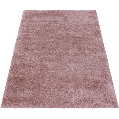 Ayyildiz Tapis à poils longs Shaggy - Ultra doux et moelleux - Chambre à coucher - rose - 280x370 cm (1/5)