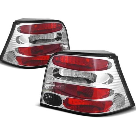 Paire de feux arriere VW Golf 4 97-03 chrome-27336399 (1/2)
