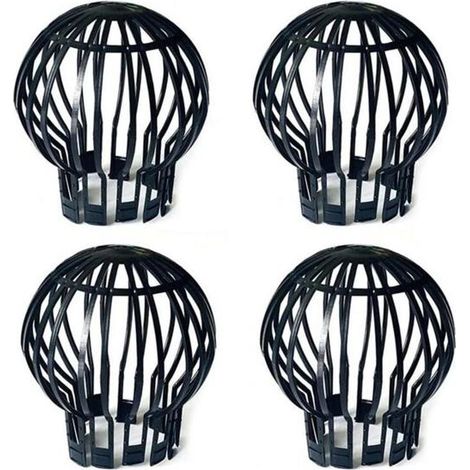 Lot de 4 protège-descentes de gouttière en plastique - Empêchent les obstructions causées par les feuilles, la mousse, la boue, les débris et autres résidus. (1/5)