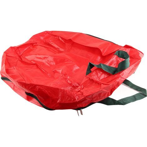 Sachet de rangement antistatique pour couronne de Noël rouge, housse de protection pour décoration festive (1/5)