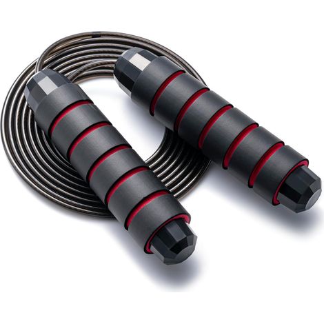 Corde à sauter réglable, corde à sauter rapide anti-nœuds avec roulement à billes, convient aux femmes, aux hommes et aux enfants, pour l'exercice et la remise en forme, à la maison, à l'école ou en s (1/5)