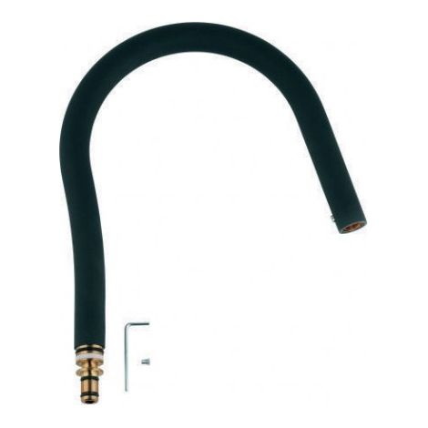 Flexible de douche GrohFlexx 46968 en Santoprene noir doux (1/3)