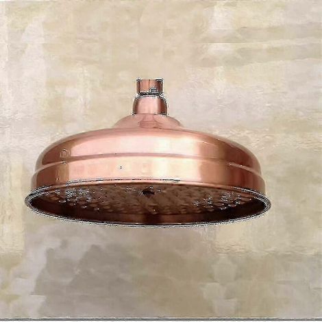 Pommeau de douche en laiton, 20 cm de diamètre, pommeau de douche fixe haute pression de 20 cm (8 pouces), angle réglable, effet pluie - Or HK (1/5)