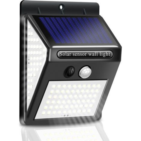 Lampe Solaire Extérieur, 50 LED Lumière Solaire IP65 Etanche Projecteur LED Extérieur avec Détecteur de Mouvement, Éclairage Mural de Sécurité sans Fil pour Jardin - Éclairage 270°