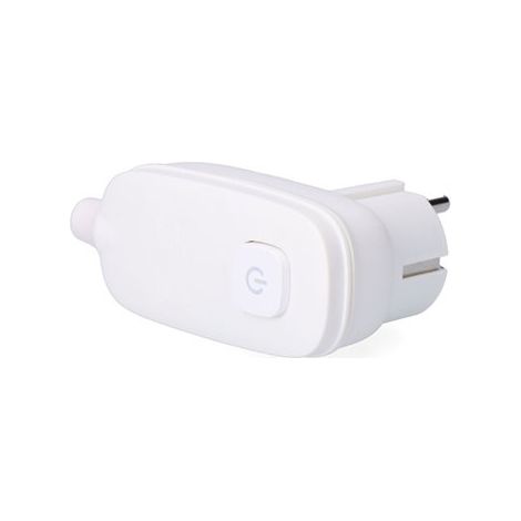 Fiche avec prise Schuko + interrupteur lumineux 16 à 250 V, blanc, 95 x 40 x 70 mm (sous film rétractable)