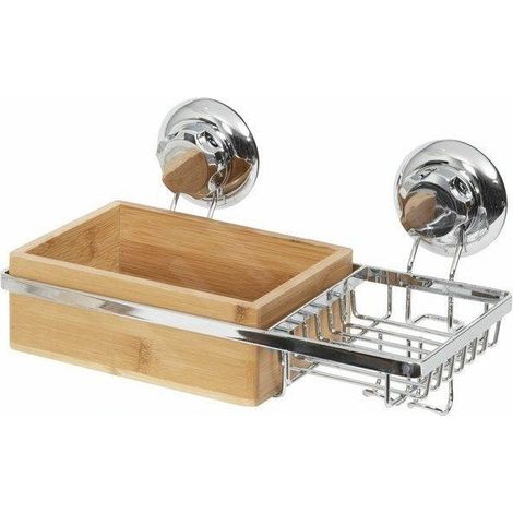 Compactor Bestlock - Porte-savon, 273 x 150 x 135 mm, bambou/chrome RAN5808 (1/5)