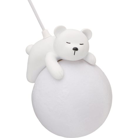 Suspension lune ours 3D, lampe pendante de plafond pour chambre et chambre d'enfant (1/5)