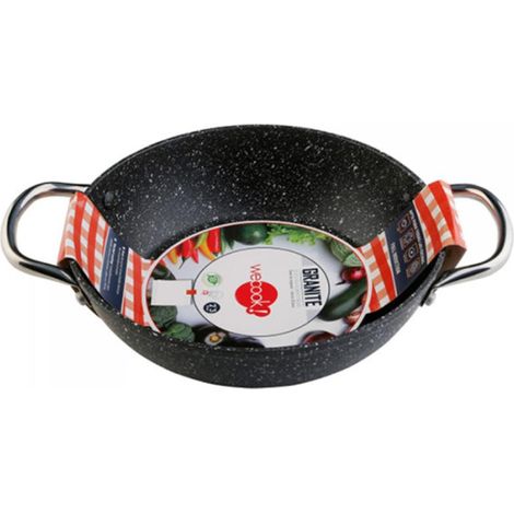 wecook cazuela baja 36cm antiadheren 3mm todofuego granite 72036