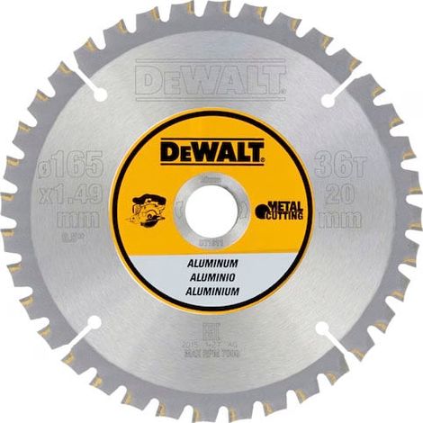 DEWALT DT1911 Aluminium blade 165mm x 20mm x 36T