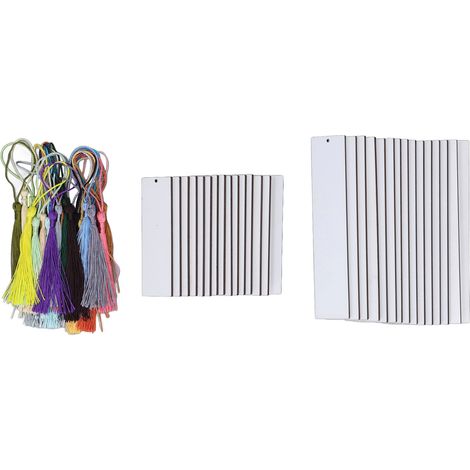 60 Pièces d'Étiquettes de Sublimation Double Face pour Marque-pages DIY avec Franges Colorées - Idées Cadeaux Créatifs (1/5)