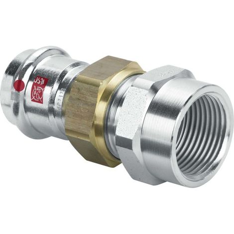 Viega 643461 22 mm de Prestabo x Rp 3/4, acier non allié, joint plat, contour SC, polygonale